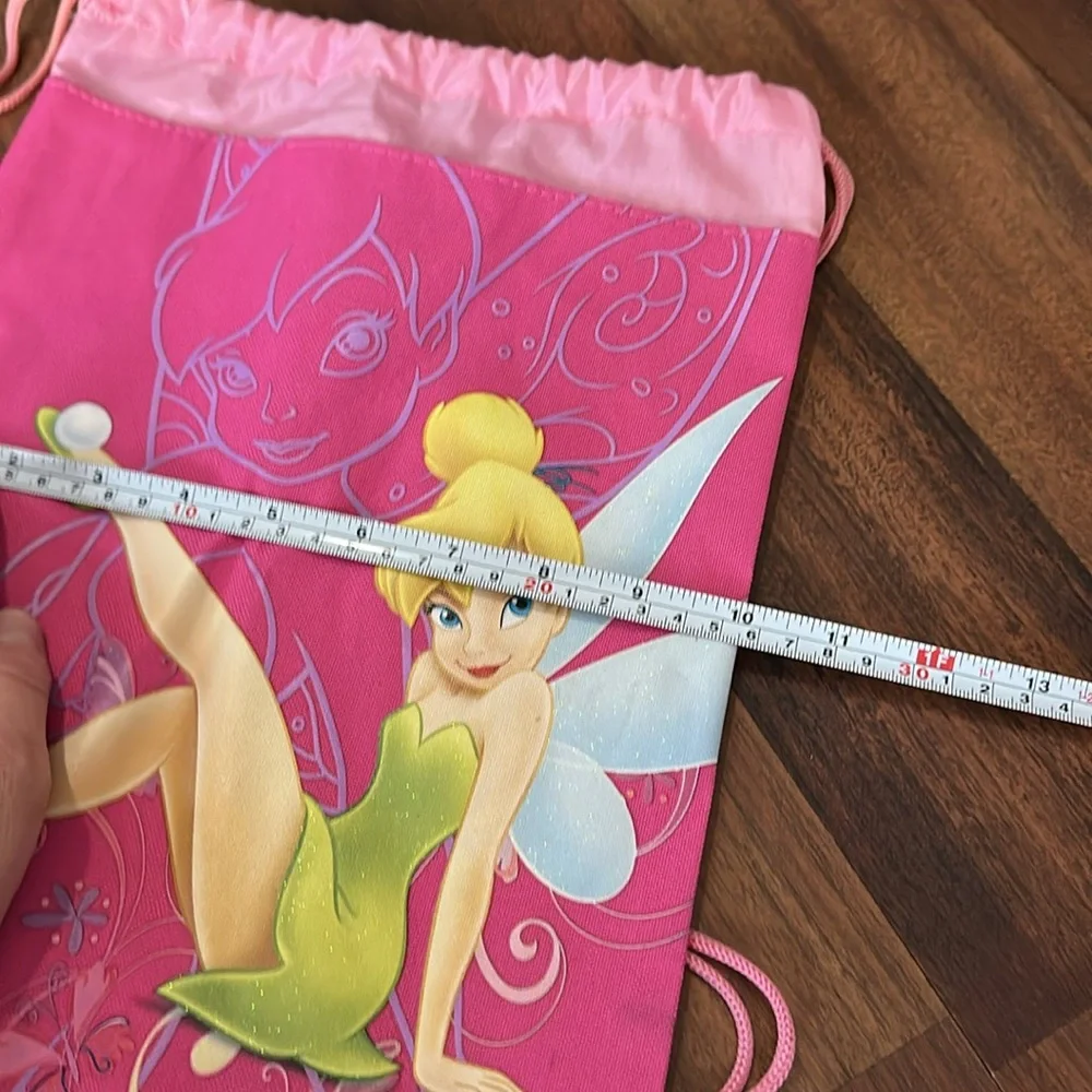 NWOT Tinkerbell Drawstring Bag Pink 10 x 14” - Picture 4 of 5